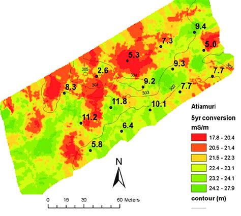 soil electrical conductivity map